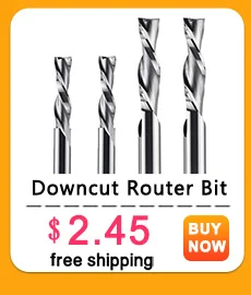 Dreanique 1pc 6MM 6,35MM 8MM Vhm Lager Geführte Kompression Fräser Spirale Flush Trim Holzbearbeitung trimmer Bit – Detail 8