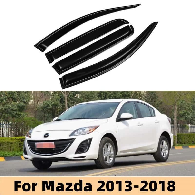 For Mazda 3 2013 2014 2015 2016 2017 2018 Car Side Window Visor Deflector Awnings Shelters Rain Guard Cover Cars Accessories