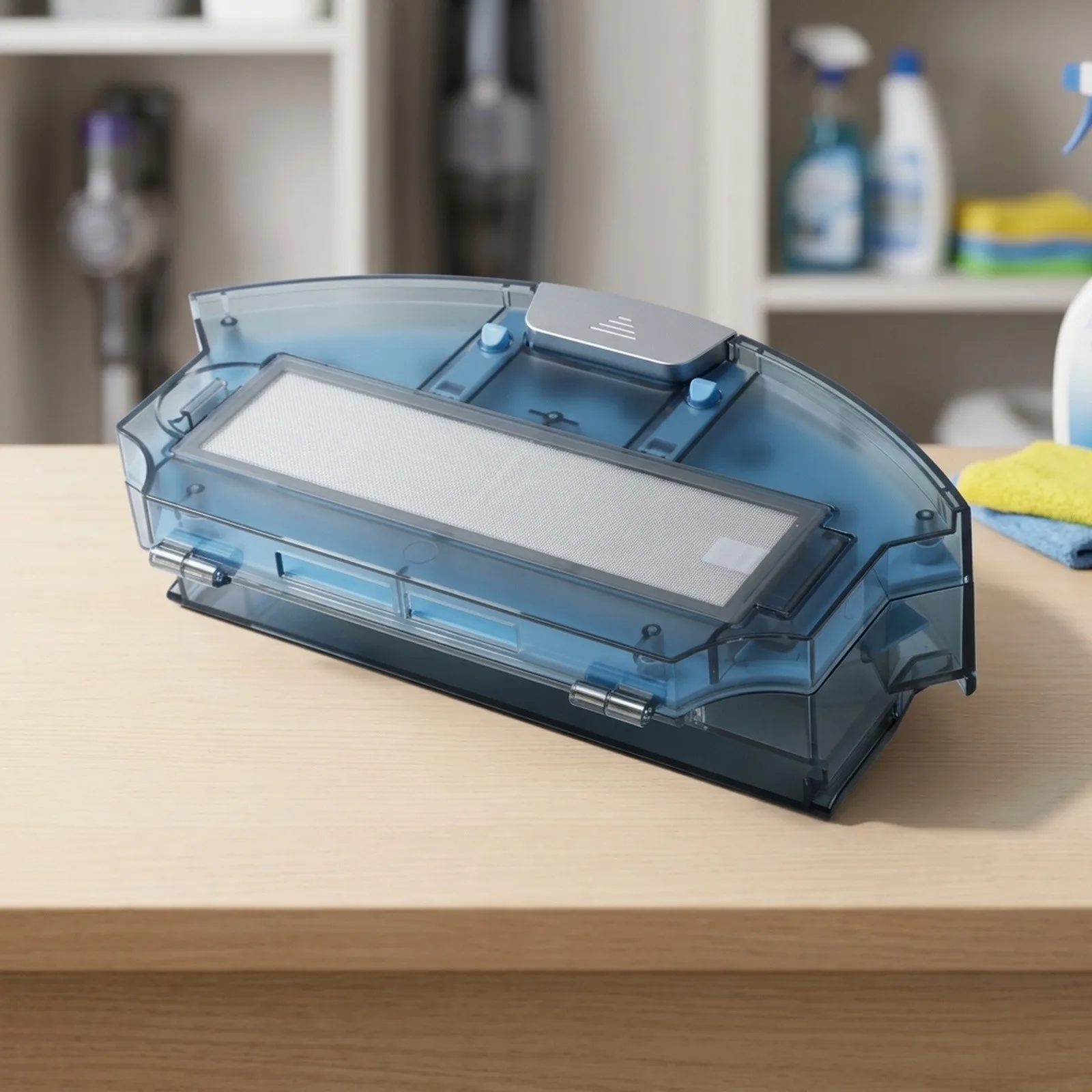 Anti-clog Container Transparent Dustbin Smooth Interior Walls Single-click Release Latch Removable Structure For ILIFE for a7