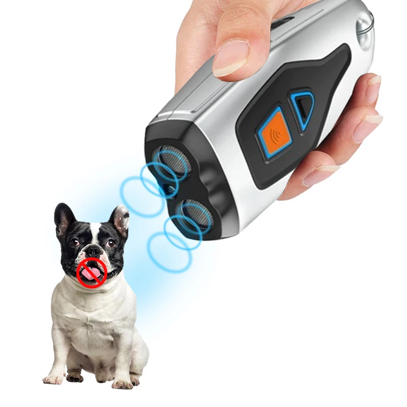 Rechargeable 3 mode Dog Bark Deterrent Outdoor Sonic+Laser Repellent Anti Barking Control Ultrasonic Dog Training Device