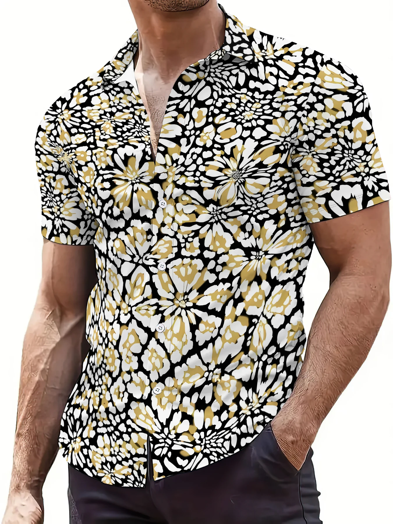

2026 Summer New Style Men's Short-Sleeved Shirt - 3D Printed Pattern - Wicking and Drying - Casual and Fashionable Shirt