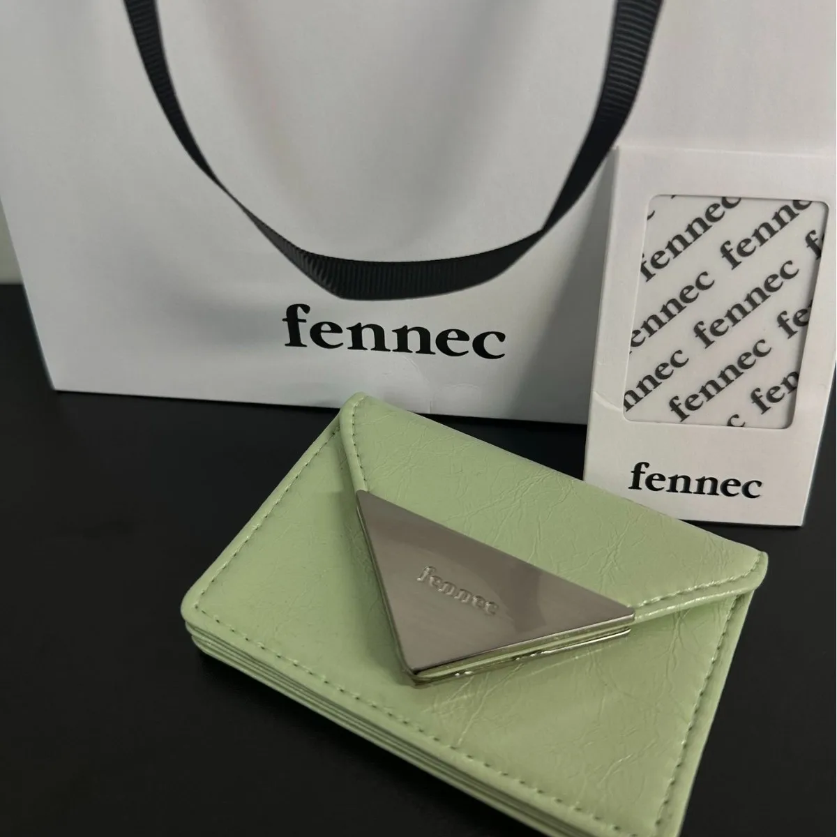 Fennec Korea New Four-Panel Card Holder Triangle Flip-Cover ID Card Case Classic Coin Pocket Multi-Color Wallet