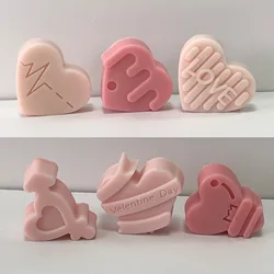 Multicavity Love Heart Chocolate Silicone Mold Candy Biscuit Mould Love Ice Tray Baking Tool Gift Love Fondant Cake Candle Mold