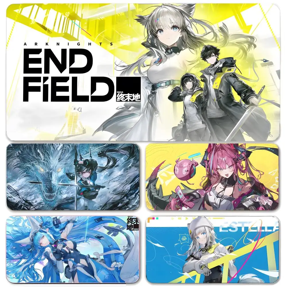 game Arknights Endfield Mouse Pad Large Gaming Mousepad with Thick Stitched Edge Non-Slip Desk Mat