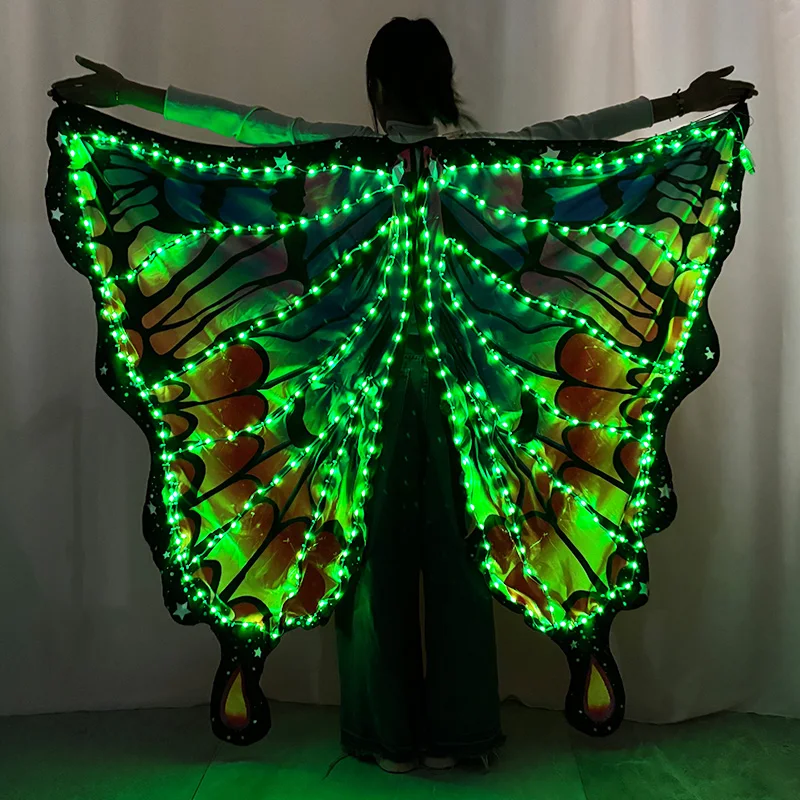 

Costumes Cosplay Wings Colorful Butterfly Glowing Wings Adult Children Decorative Wing Dance Performance Props Wings