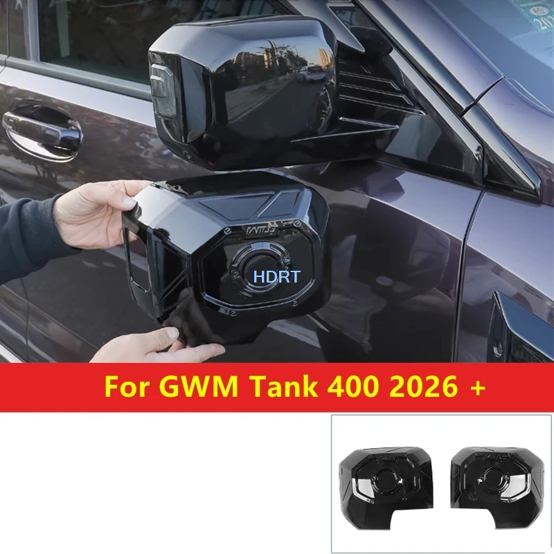 For GWM Tank 400 2026 + Car Styling Rear View Mirror Cover Reverse Mirror Case Protector Decoration Accessories Exterior Sticker