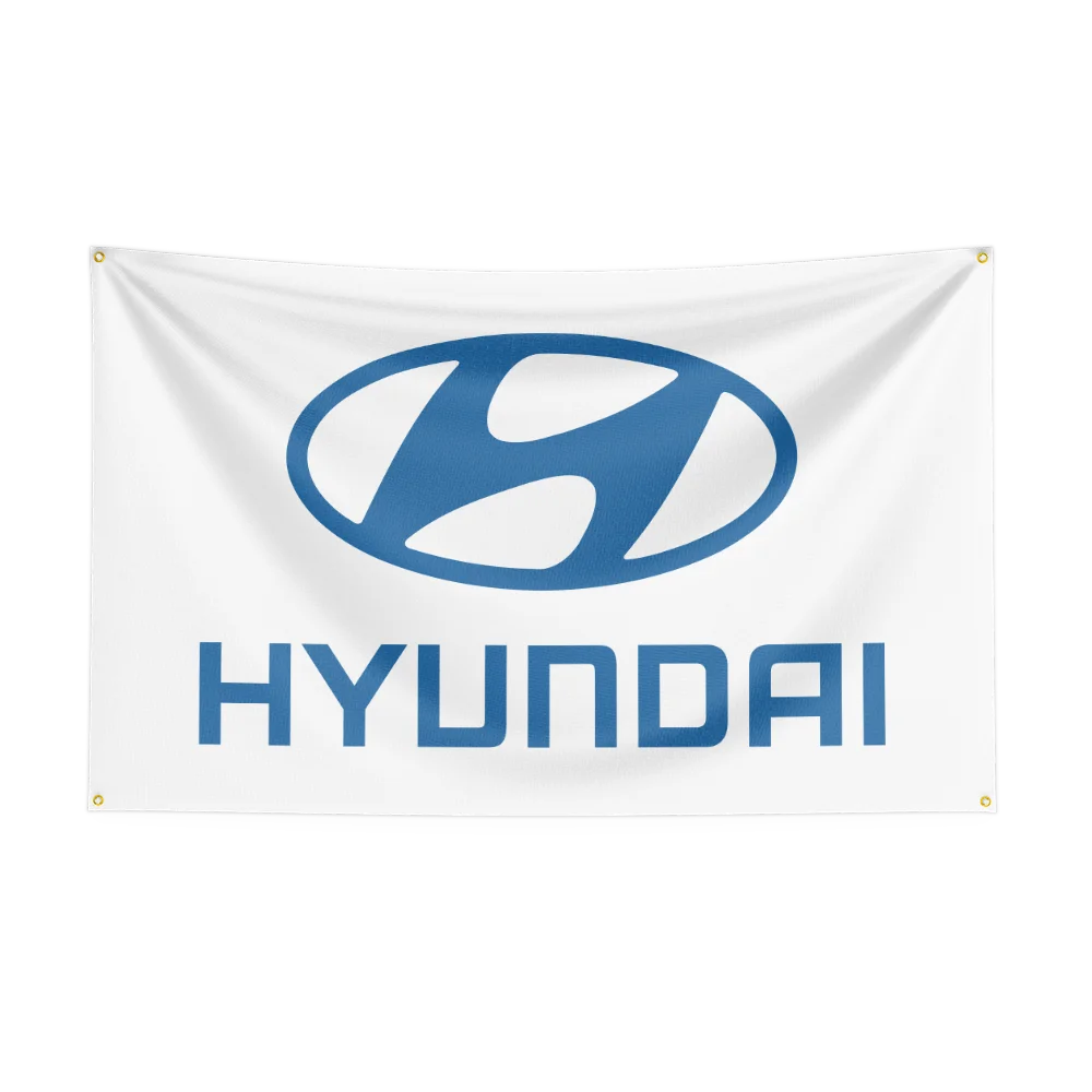 90*150CM Hyundais Flag Banner Polyester Printed Garage or Bedroom Living Room Decoration