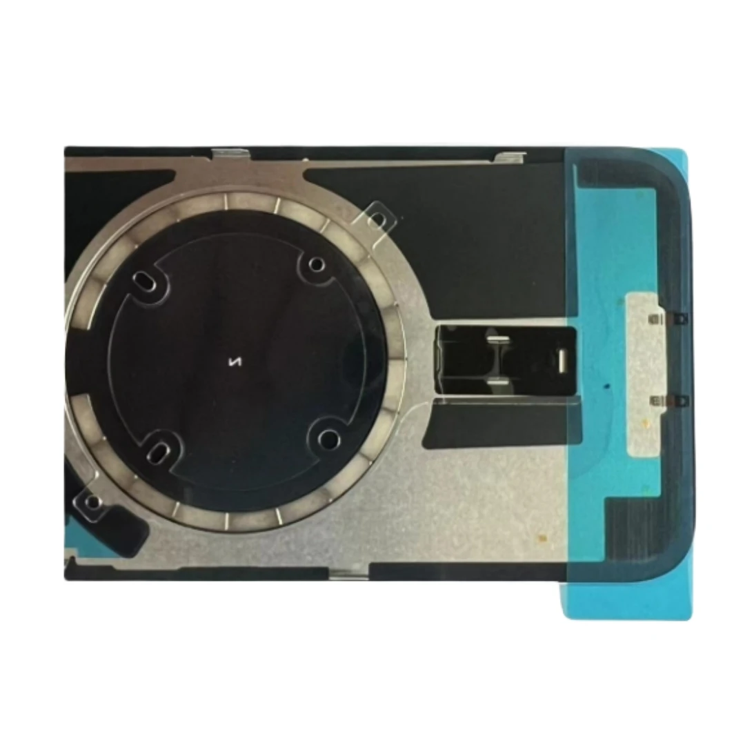 Back Cover Glass With Iron Plate Magsafe Magnetic Metal Ring Replacement For iPhone 14 plus Rear Door Housing Repair