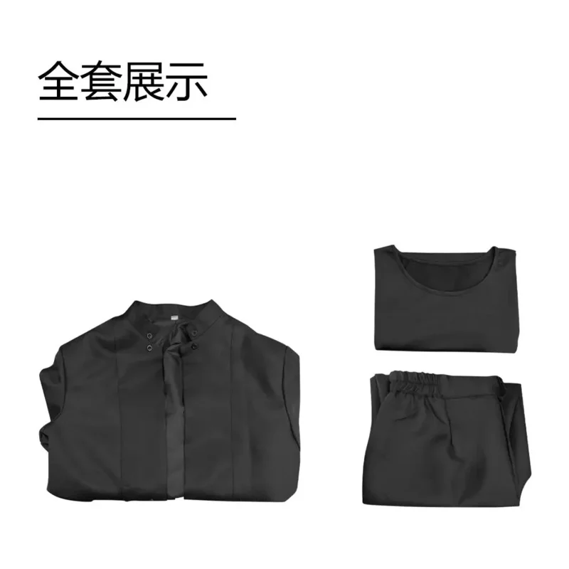 مجموعة Matrix Resurrections Neo بلوزات وسراويل سوداء أزياء تنكرية للهالوين ملابس حفلات الكرنفال للرجال