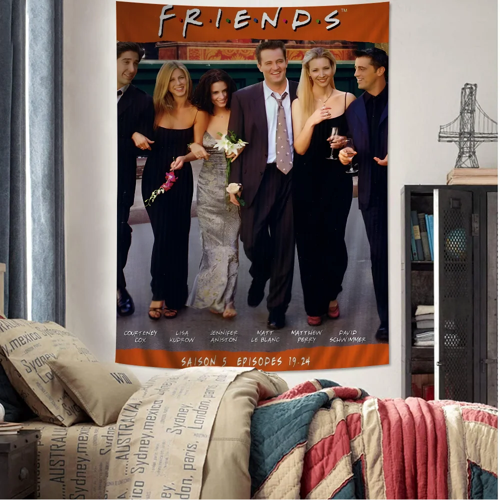 Classic TV Show Series F-Friends Cartoon Tapestry Home Decoration Hippie Bohemian Decoration Divination Home Decor