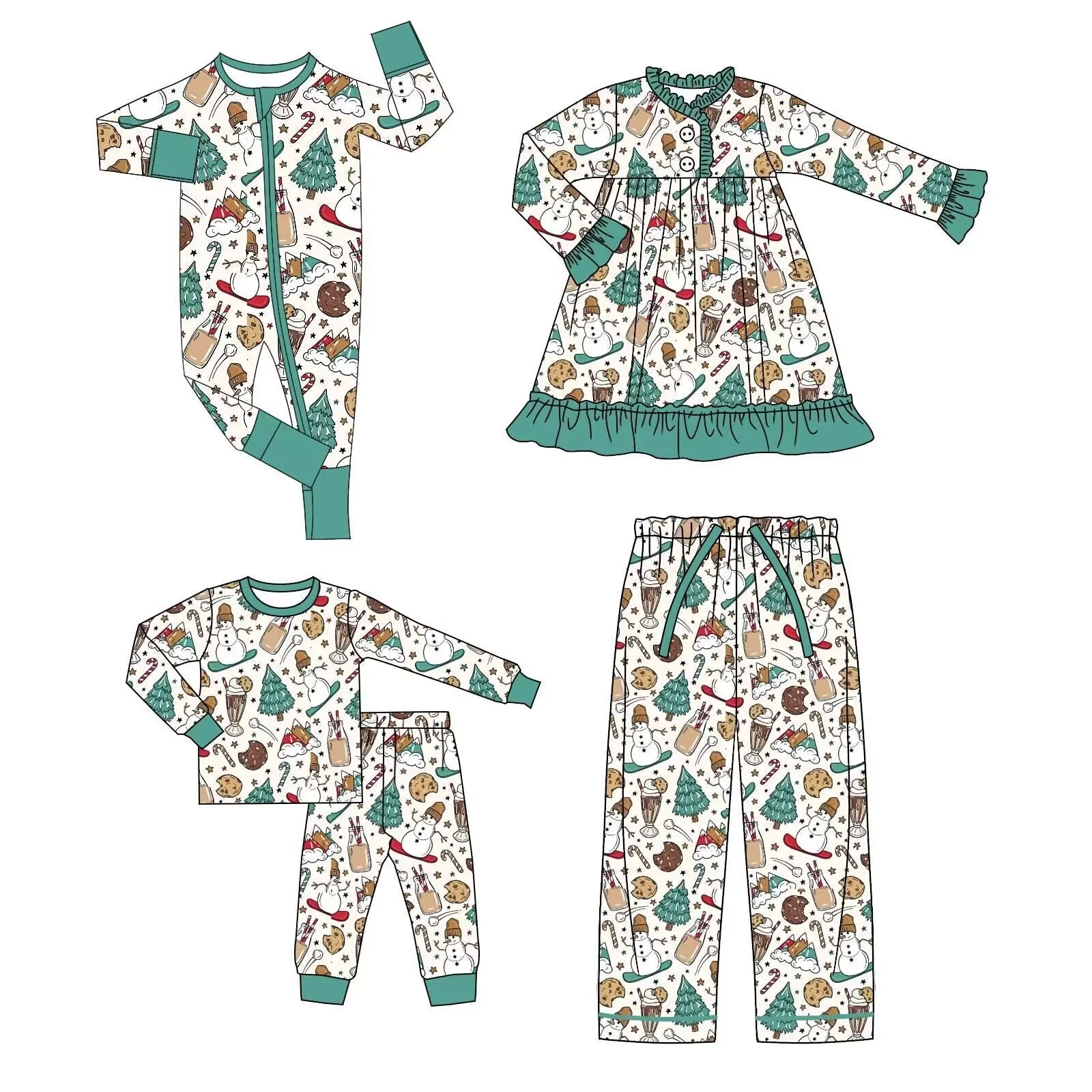 

Christmas Series Toddler Baby Clothes Long Sleeve Long Pants Set Girls Dresses Newborn Jumpsuits Cute Baby Clothes Wholesale