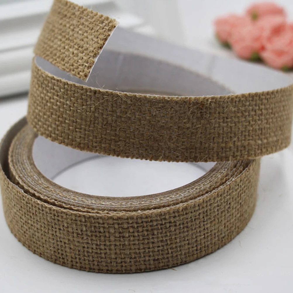 

3Pcs 2cm Linen Tapes Perfect for Decorating Monitors Keyboards Pens Pencils Planners Scrapbook Pages Flax Tape