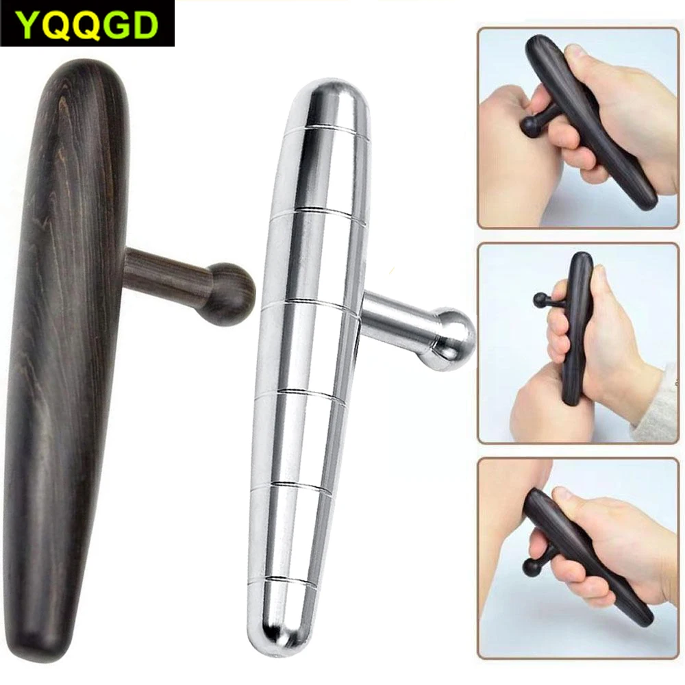 Stainless Steel Manual Deep Tissue Massage Tool, Trigger Point Massage T-Bar Full Body Massage Tool Full Body Fascial Relaxation