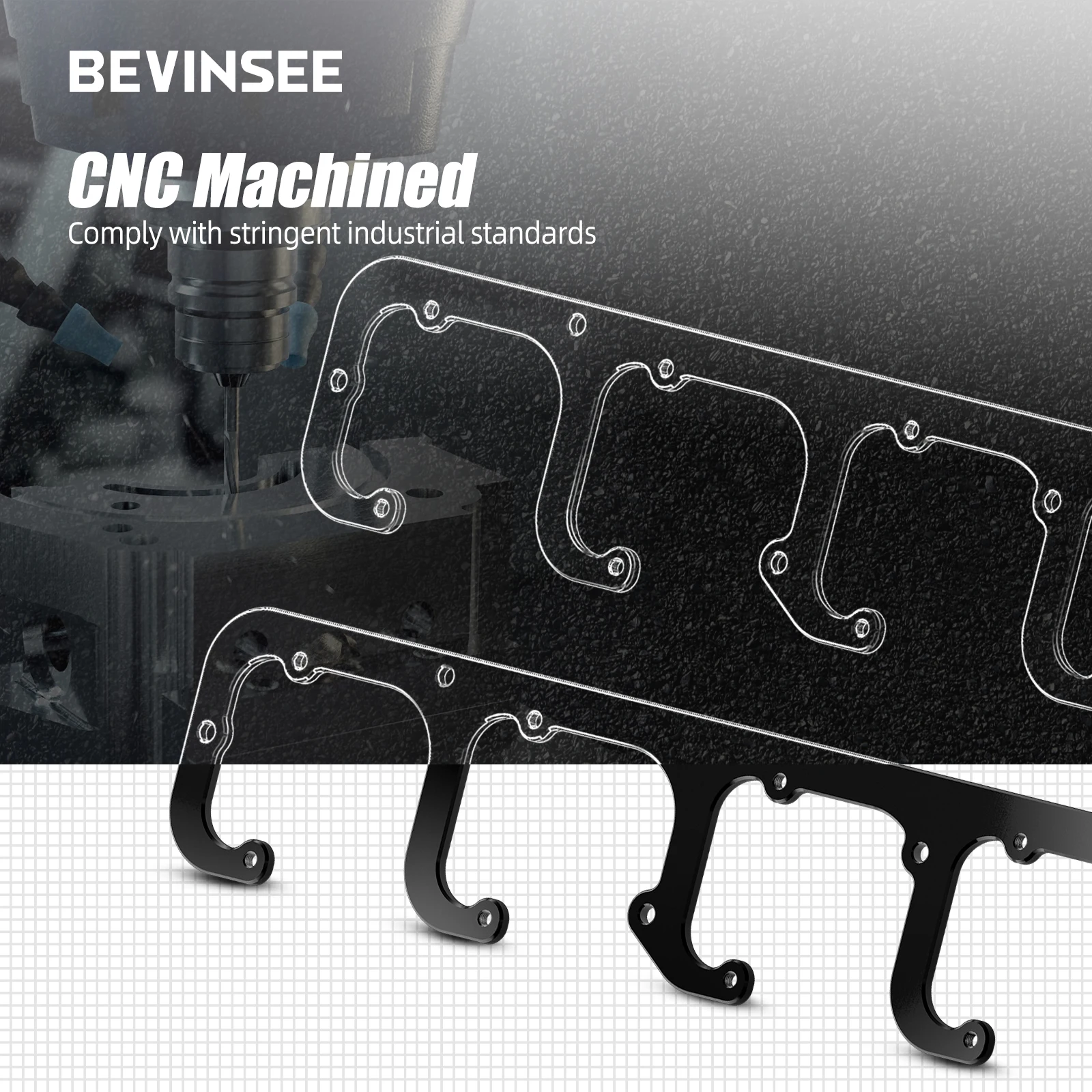 BEVINSEE LS Coil Brackets Valve Cover Coil Bracket Set for D581 D514A D510C Coils Only for Truck LQ4 LQ9 L92 L99 L33 LR4