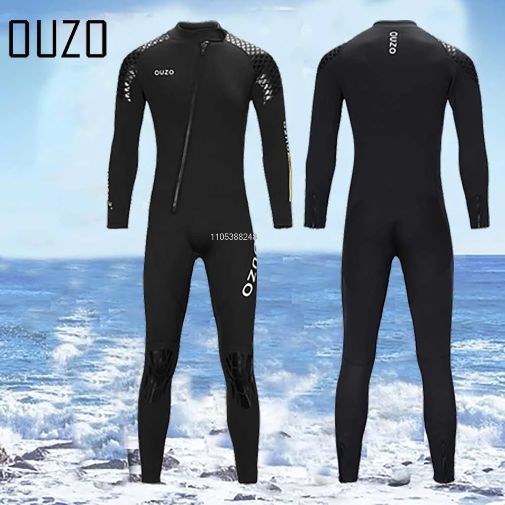3MM Neoprene Wetsuit Women Men Spearfishing Wear Snorkeling Surfing and Swimming One Piece Set Keep Warm Scuba Diving Suit