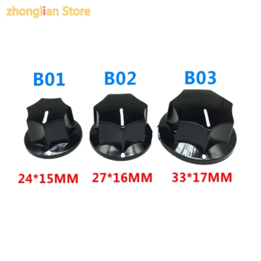 10pcs/Lot  MF B01 B02 B03 potentiometer knob bakelite knob governor hat band switch