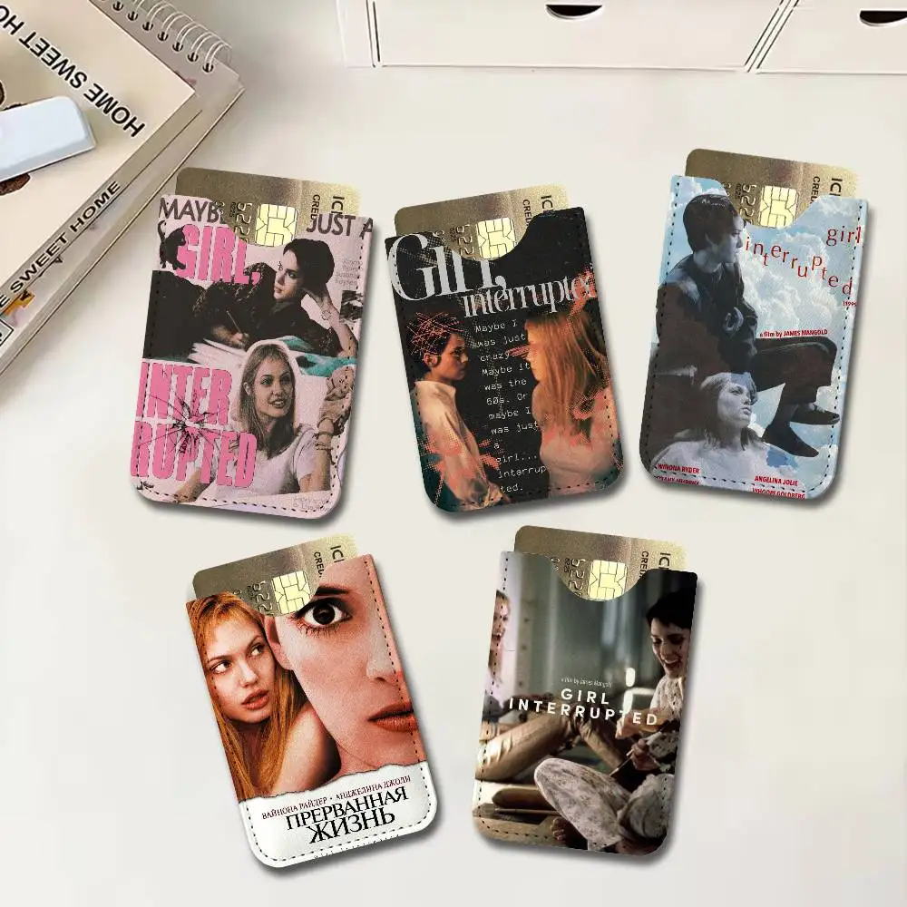 Girl Interrupted Movie Pu Leather Credit Card Holder Slim Business Cardholder Anti Theft Id Organizer for Men Women Outdoor