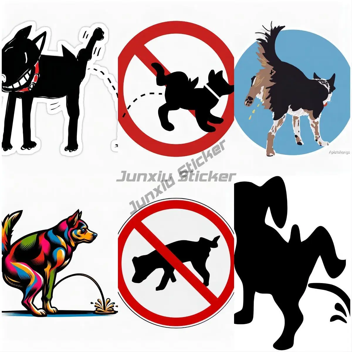 

DOG PEEING Vinyl Decal Window Graphic Phone Bumper Guitar Truck Window Anti Scratch Exterior Parts Decor