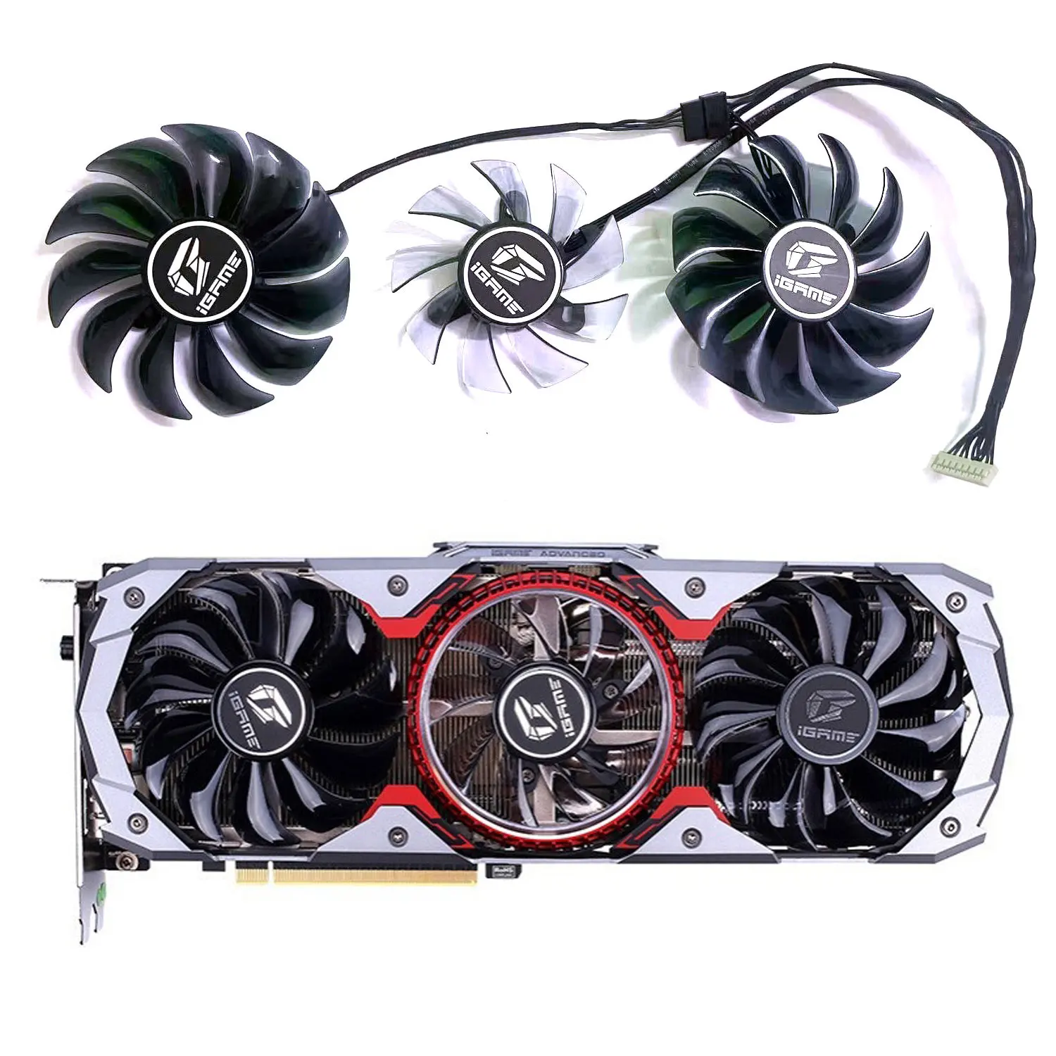 New Cooling Fan 8PIN PVA080E12R RTX2070S 2080S GPU Fan for Colorful Igame GeForce RTX 2070S 2080S Advanced OC Graphic Map