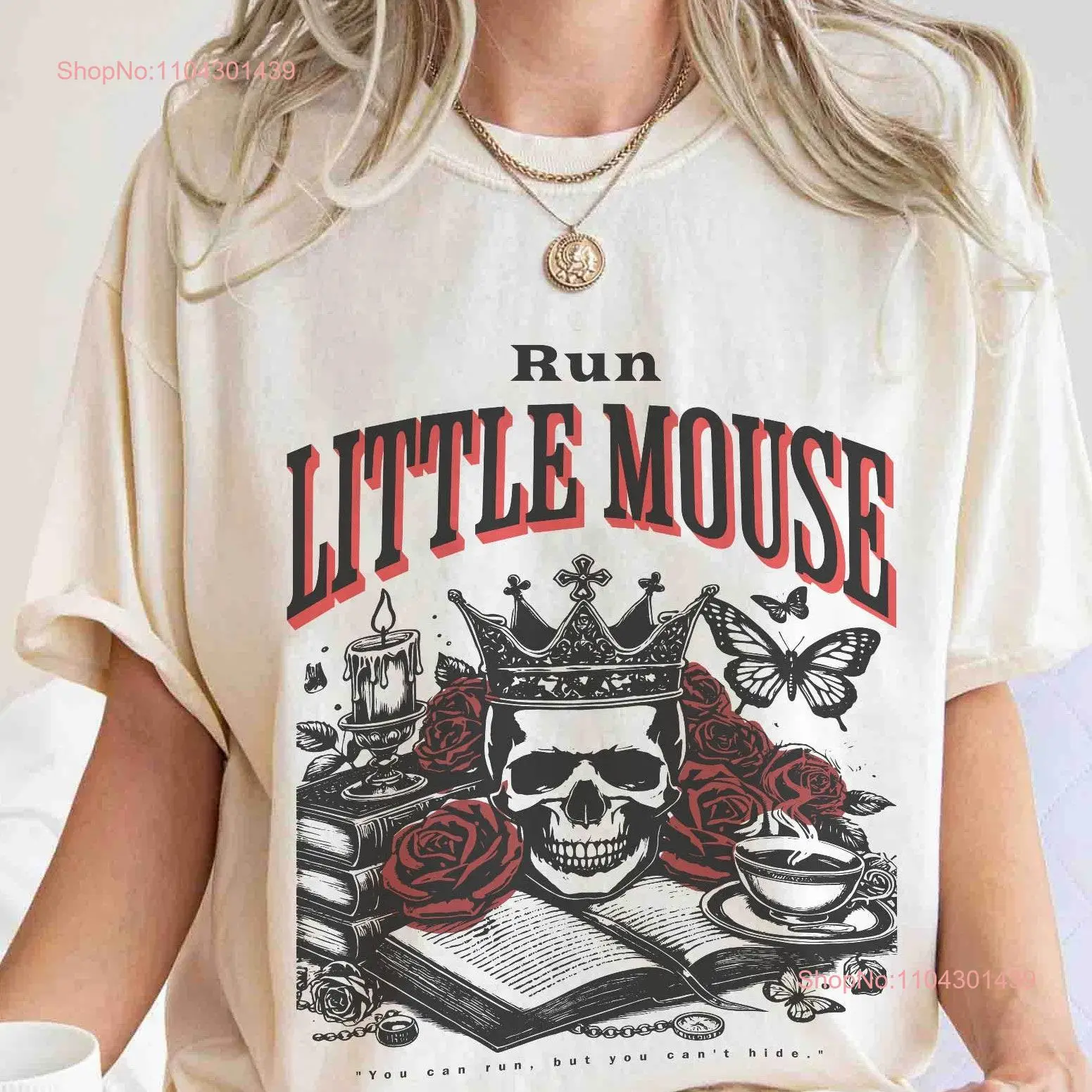 Run Little Mouse Comfort colors shirt Haunting Adeline T Dark Romance Merch Smut Reader Women's Book Lover Rose Skeleton