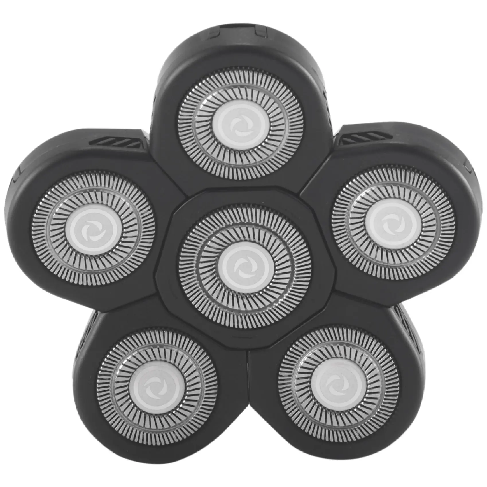 Herren Elektro rasierer köpfe Elektro klingen ersatz kopf 6 Klingen Kopf rasierer Ersatz Glatze Schwarz