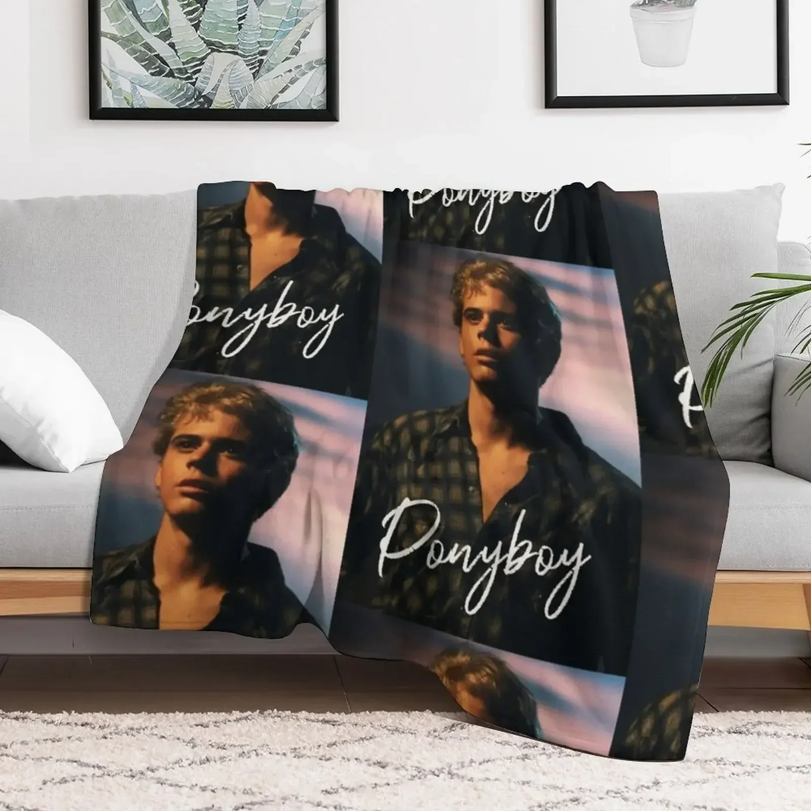 Ponyboy The Outsiders Movie Throw Blanket Retros Cute Plaid Thins Luxury Thicken Blankets