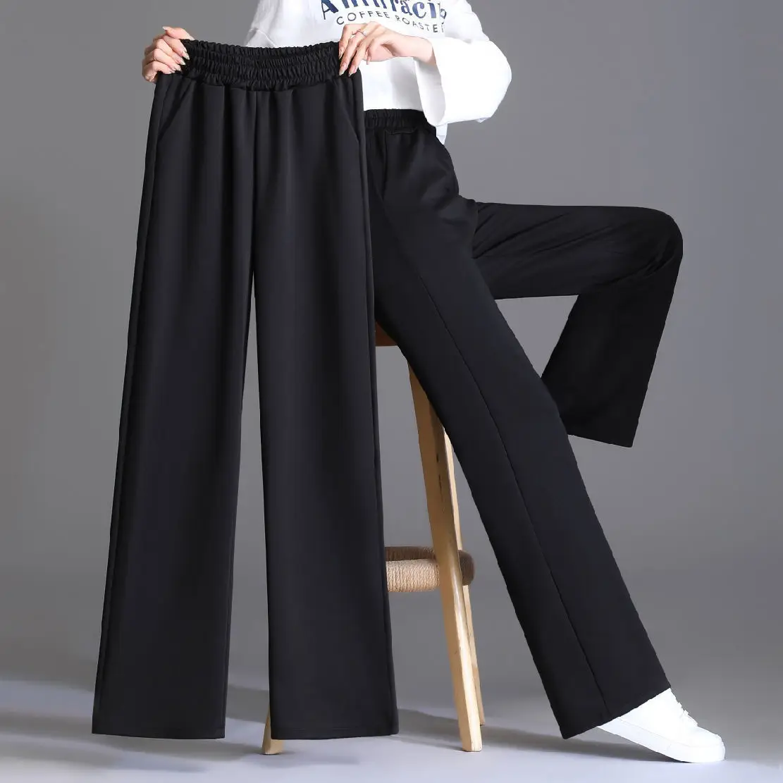 

Straight Leg Pants Women's High Waist Drape Casual Pants Loose Wide Leg Pants Women's Spring And Autumn Versatile Pants