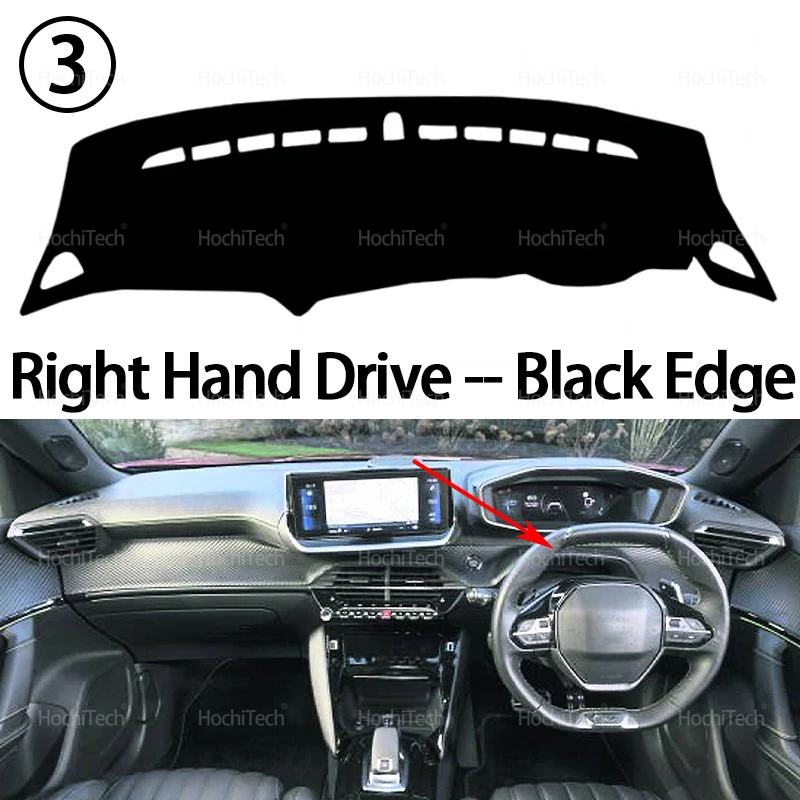 Dashboard Mat for Peugeot 2008 E-2008 208 E208 GT 2019-2022 Anti-Slip Pad Sunshade Cushion Sunshield Nonslip Anti-UV Accessories view 4