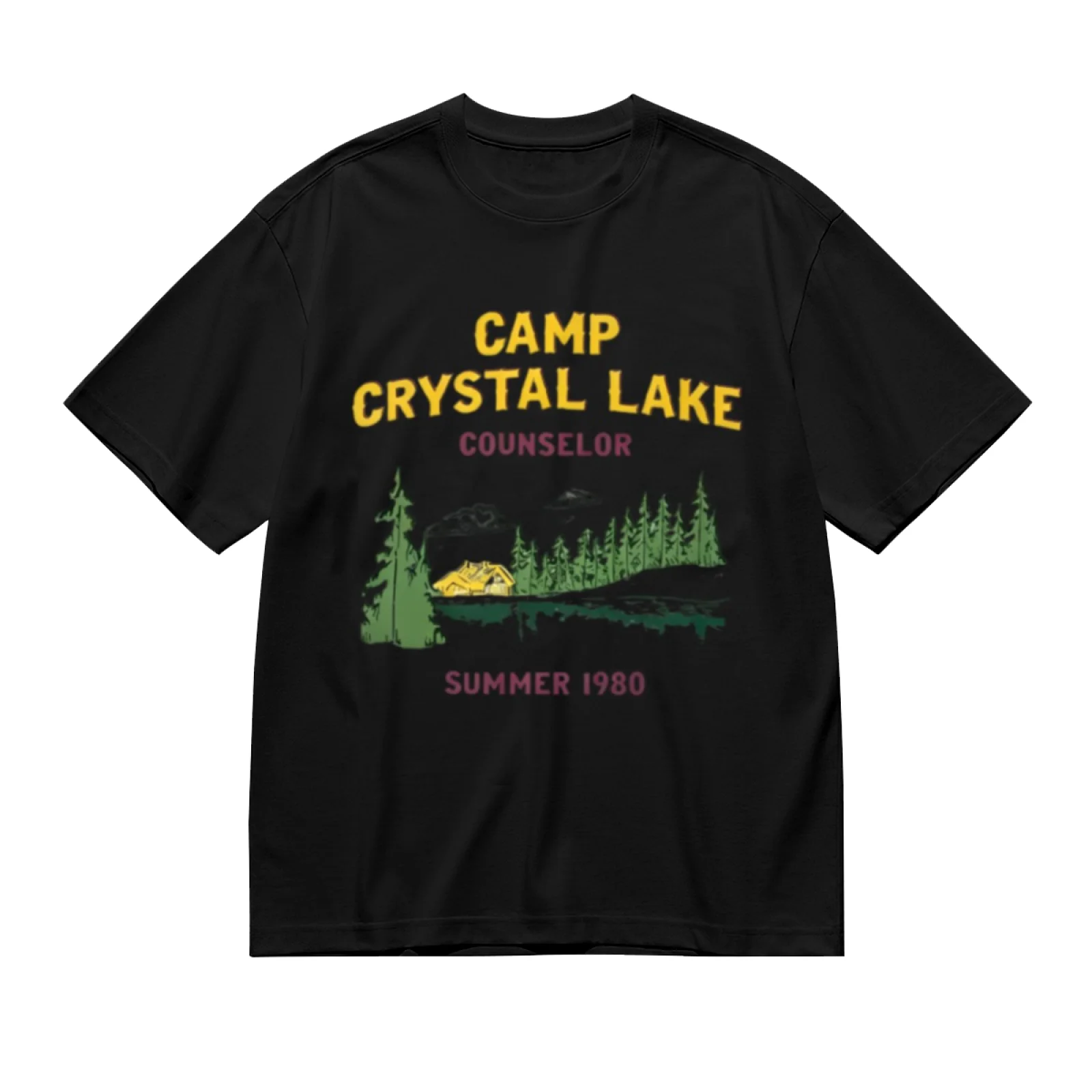 Vintage Horror Camp Counselor T Shirt Retro Lake Forest Graphic Tee Unisex Summer Camping Streetwear Short Sleeve Top