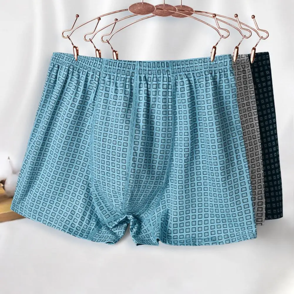 

Мужское нижнее белье-боксеры, эластичные шорты с высокой талией и клетчатым принтом, U-выпуклые шорты, трусы свободного покроя, повседневная одежда, трусы-боксеры