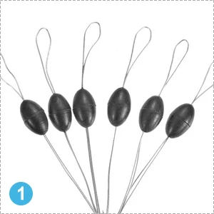 Angel-Bobber-Stopper aus Gummi, 6-in-1-Schwimmer-Sinker-Stopps, schwarzer ovaler Zylinder, L M S-Schwimmer-Stopp verfügbar – Detail 6