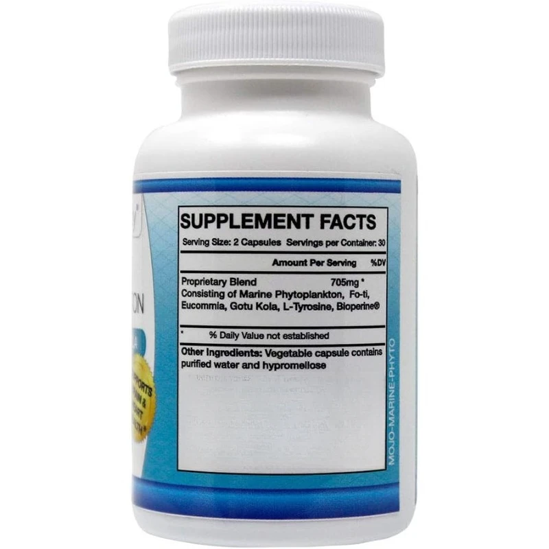 Freeze dried marine single-cell seaweed, supports overall health, superfood, biological protein, 60 capsules