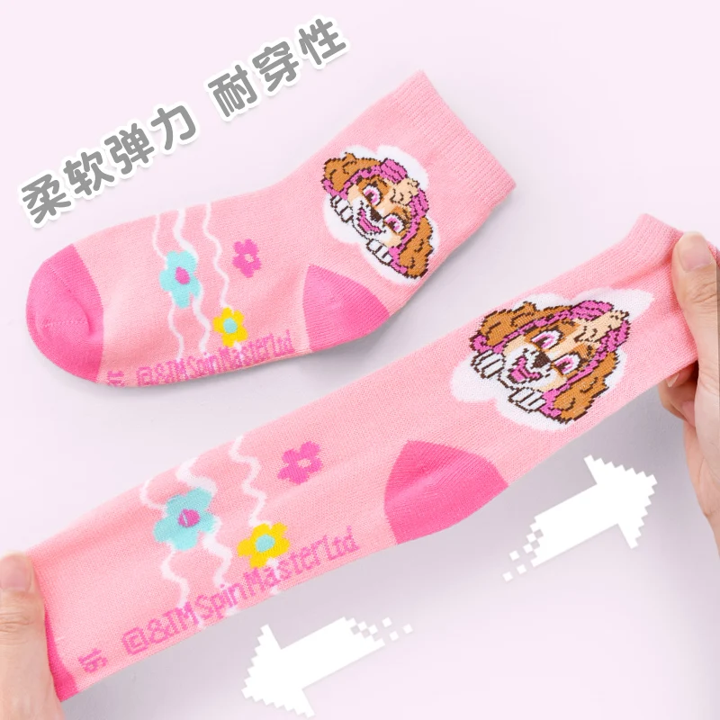 5 Pairs/Lot Genuine Paw Patrol Kids Soft Cotton Socks Boy Girl Baby Warm Sock For Autumn SPRING 2-8 Years Children Cartoon Sock