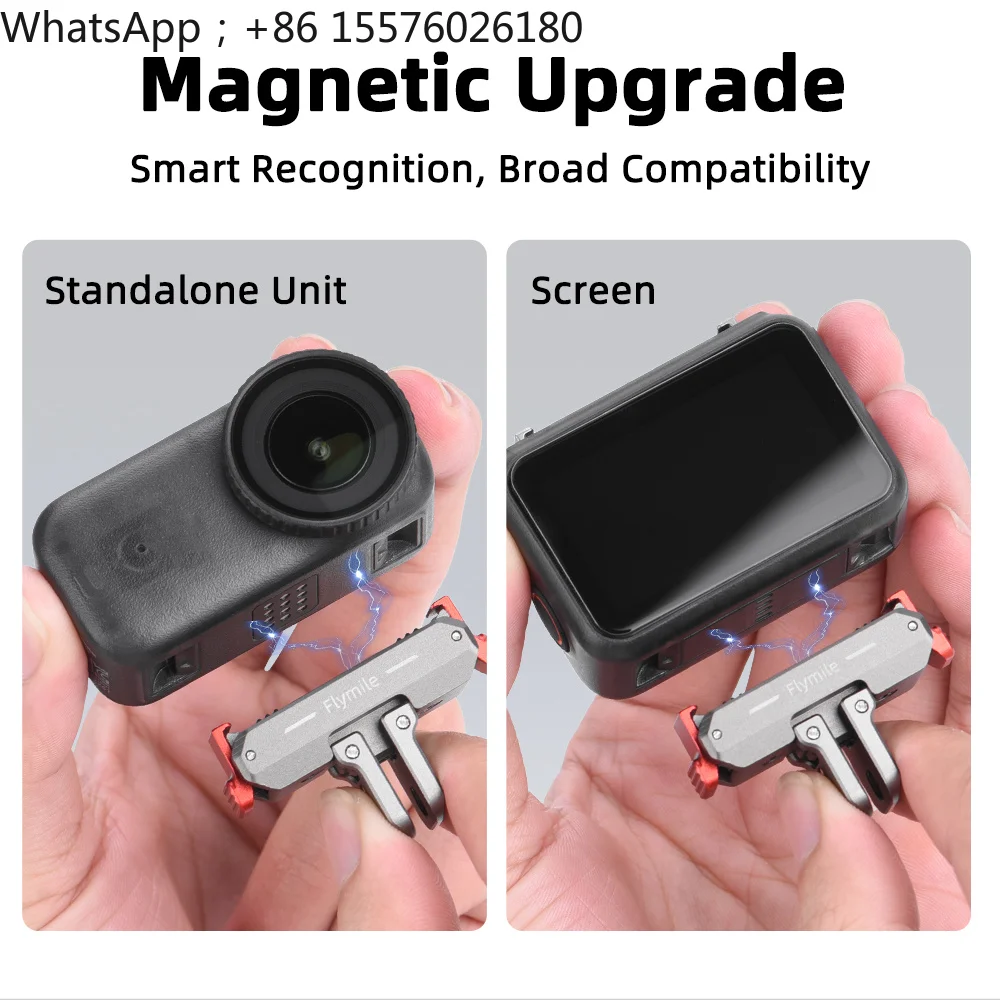 Flymile Nano Quick Release Base for DJI Osmo Nano Accessories Camera Extension Bracket Adapter Aluminum Alloy Dual-Claws Mount