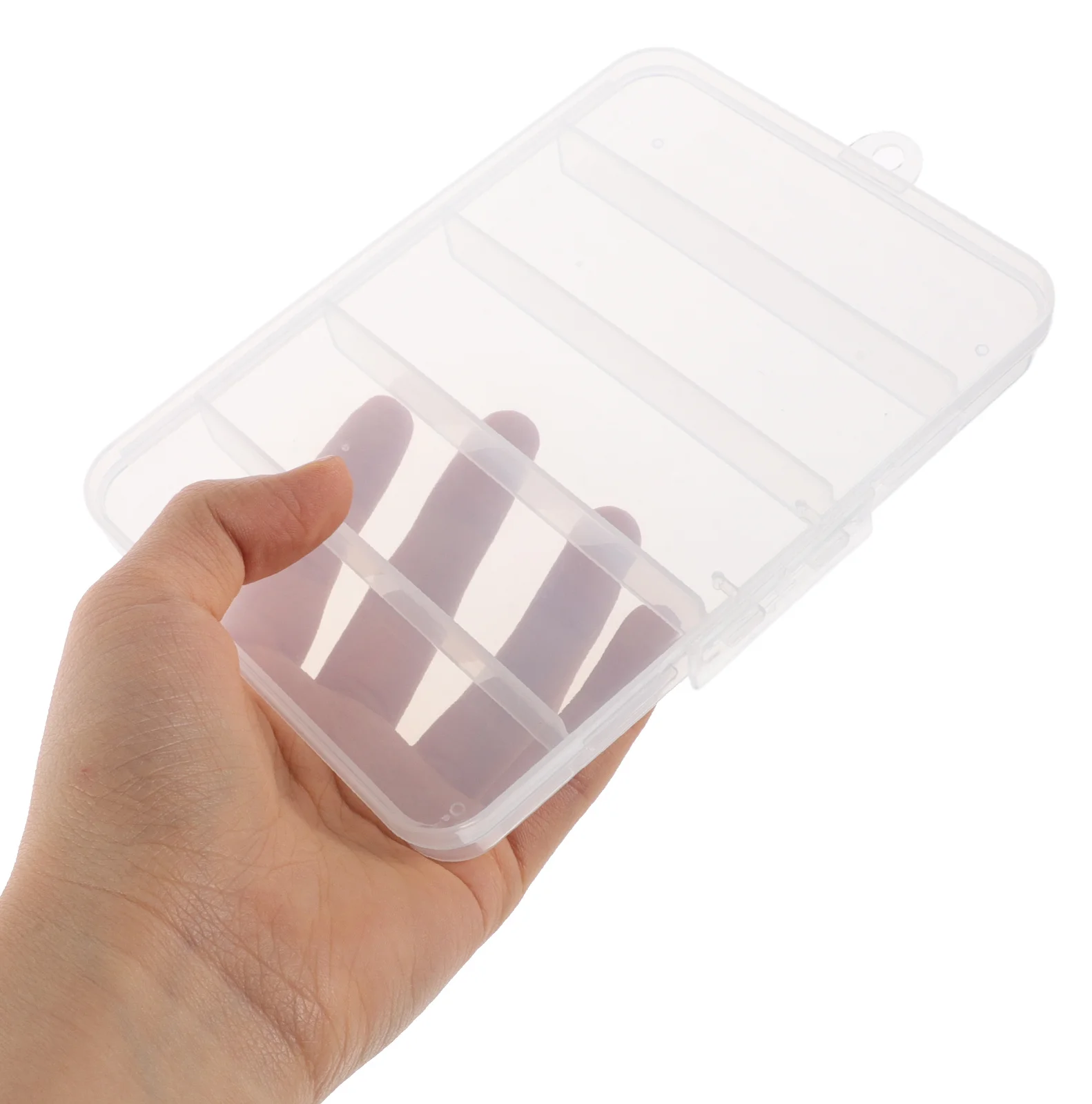 3 pezzi 5 griglie scatola organizer in plastica trasparente per strumenti piccole viti perline gioielli artigianato fai da te contenitore di stoccaggio attrezzatura da pesca