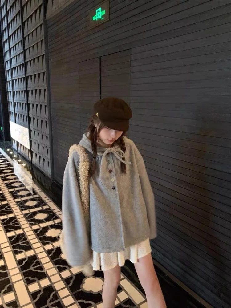 ファッション韓国秋冬新デザインコート女性ヴィンテージグレー - Coat Rack Standing のレビューと価格
