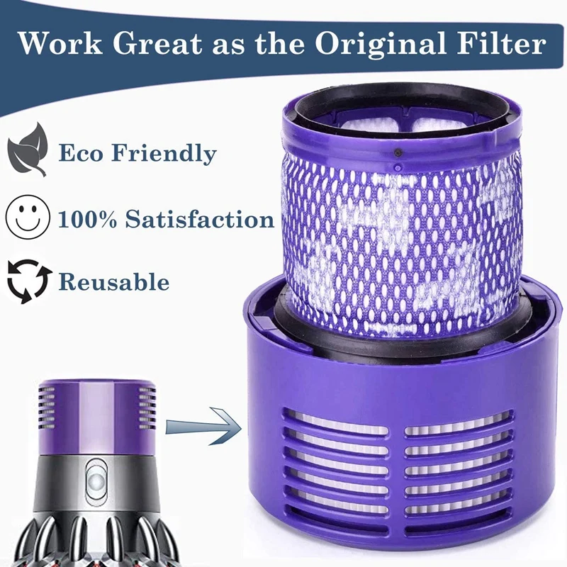 Washable Filter Hepa Unit for Dyson V10 SV12 Cyclone Animal Absolute Total Clean Vacuum Cleaner Filters Spare Parts A