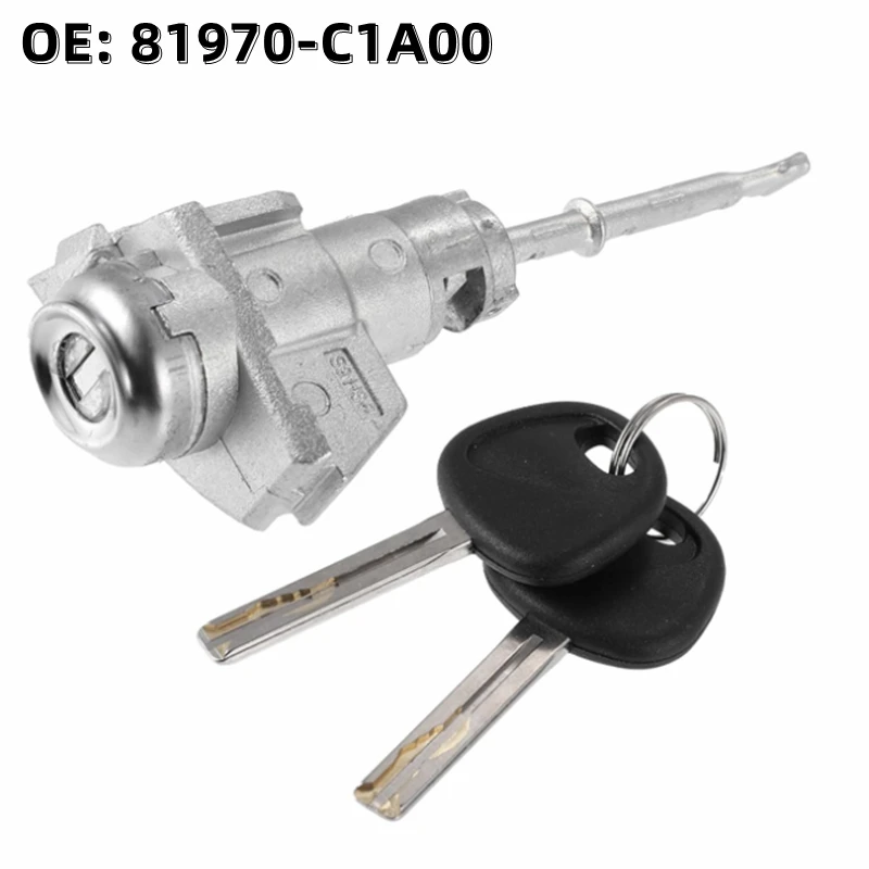 

FLYBETTTER OE: 81970-C1A00 Left Door Lock Cylinder Auto Door Lock Cylinder For Hyundai 2015-2019 Sonata With 2Pcs Key F01