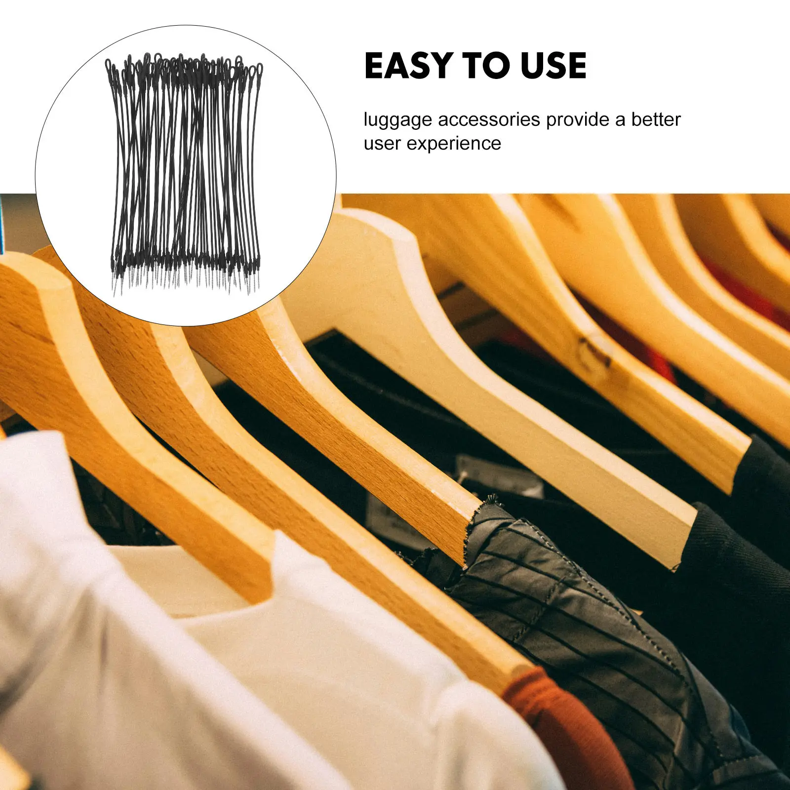 50Pcs Retail Security Tag Rope Made of High-Strength Steel Wire for Clothing Boutiques Supermarkets Price Tag Ties Fasteners - view 3
