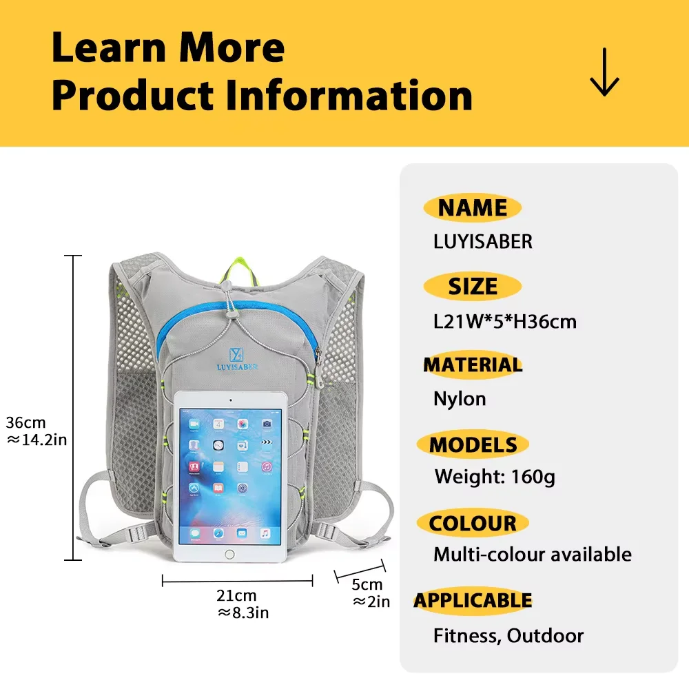 NEWBOLER Breathable Hydration Vest Trail Running กระเป๋าเป้สะพายหลังน้ําหนักเบาขี่จักรยาน Run Jogging Marathon กระเป๋าเป้สะพายหลังขี่ปีนเขากระเป๋า