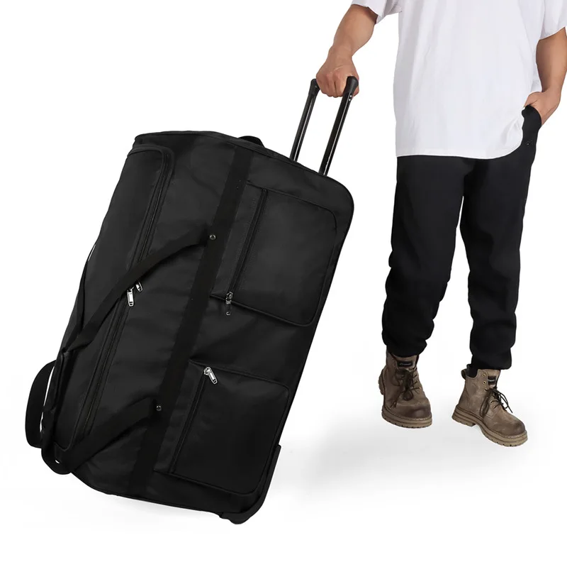 Men Travel Suitcase Trolley Bags Wheeled Bag Extra Large Oxford Waterproof Rolling Luggage Travel Handbag Totes With Wheels