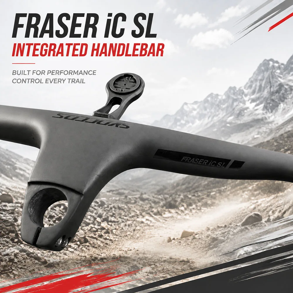 SYNCROS Full Carbon MTB Integrated Handlebar Stem -17° External Cable Routing 50‑100mm XC Mountain Bike Riser Bar Bike parts - view 3
