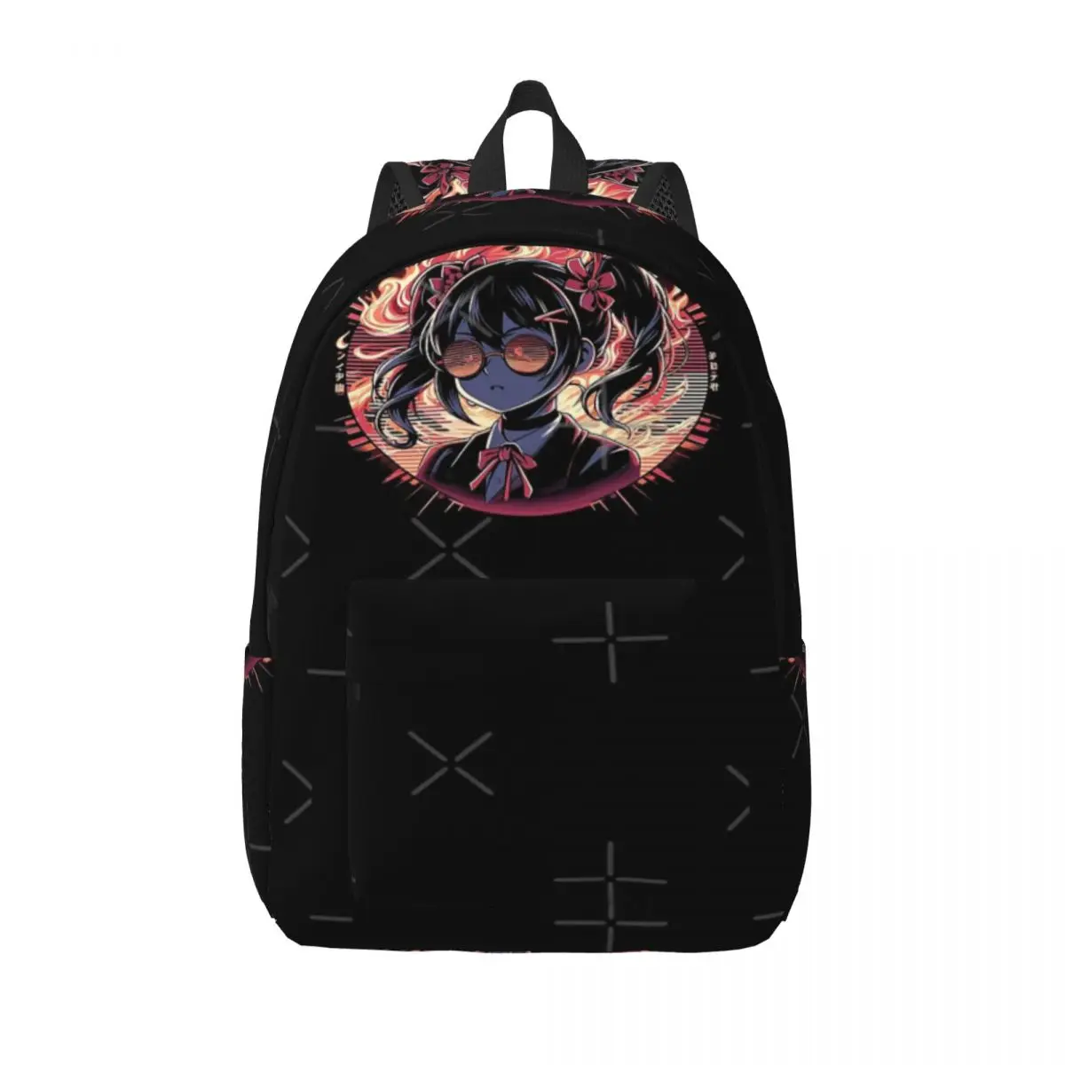 

Anime School Girl On Fire Simple and Stylish Backpack Canvas Backpack Travel backpack
