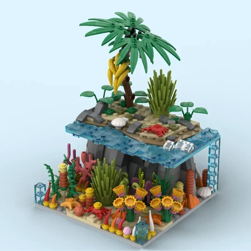 Moc Building Blocks Building Toy Model Pirate Coral Reef Technical Bricks DIY Assembly Famous Toys For Child Holiday Gifts