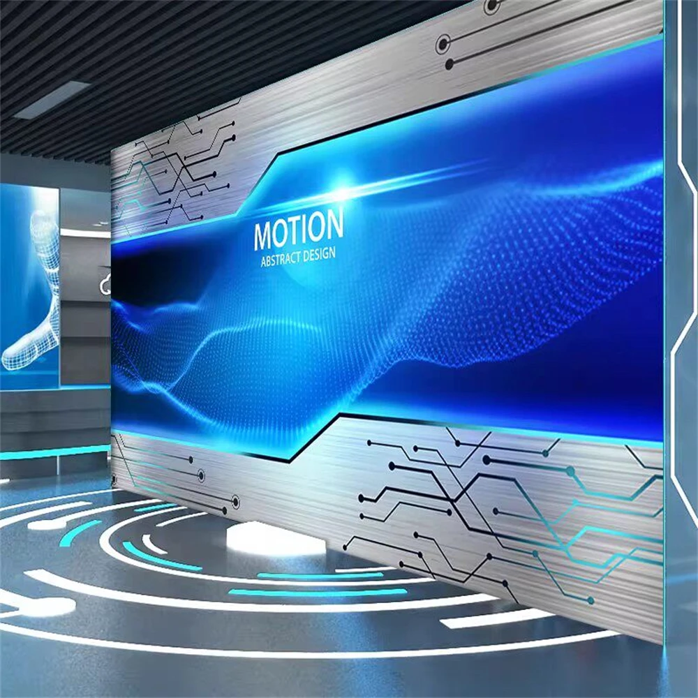 custom Science fiction KTV wallpapers for wall cloth bar cleaning private geometric wallpaper living room background home decor