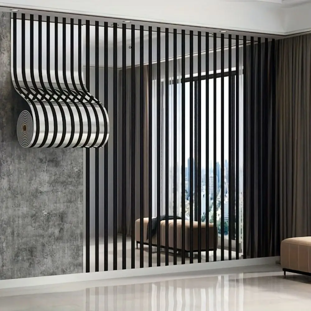Self-Adhesive Imitation Wood Grain Wallpaper PVC Peel and Stick Grid Panel Wall Sticker Wear-Resistant Thickened Wall Decoration
