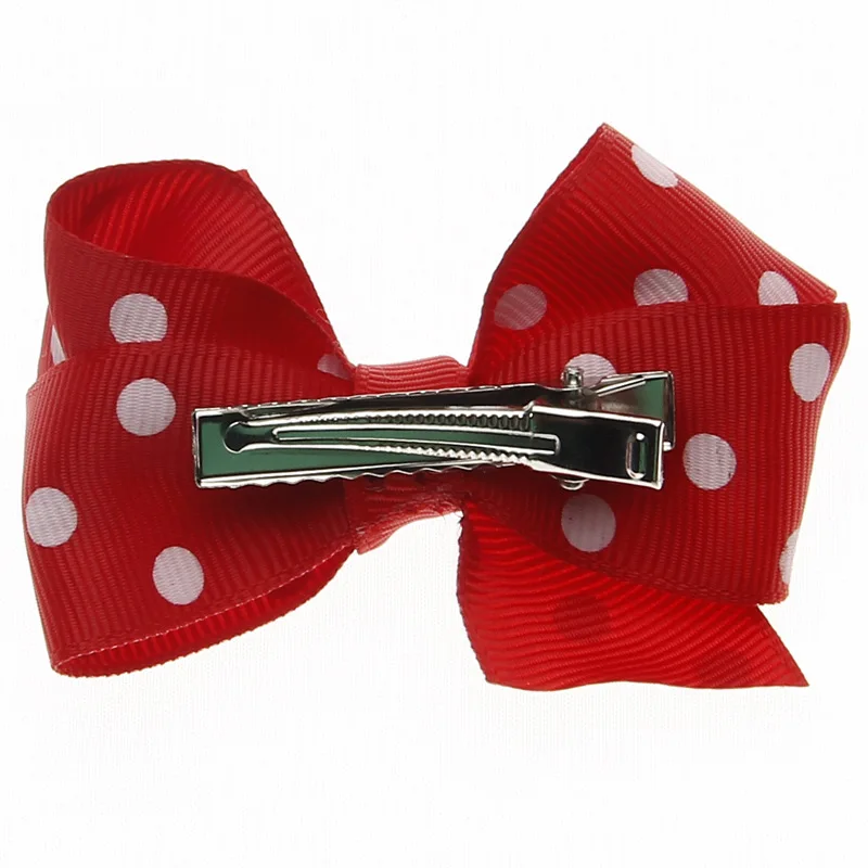 โบว์ติดผมลายจุด 3 นิ้ว 200 ชิ้น/ล็อต โบว์ติดผมขนาดใหญ่แบบบูติก กิ๊บติดผม ปิ่นปักผม เครื่องประดับผมสำหรับเด็กผู้หญิง โบว์สำหรับวันหยุด เครื่องประดับศีรษะ