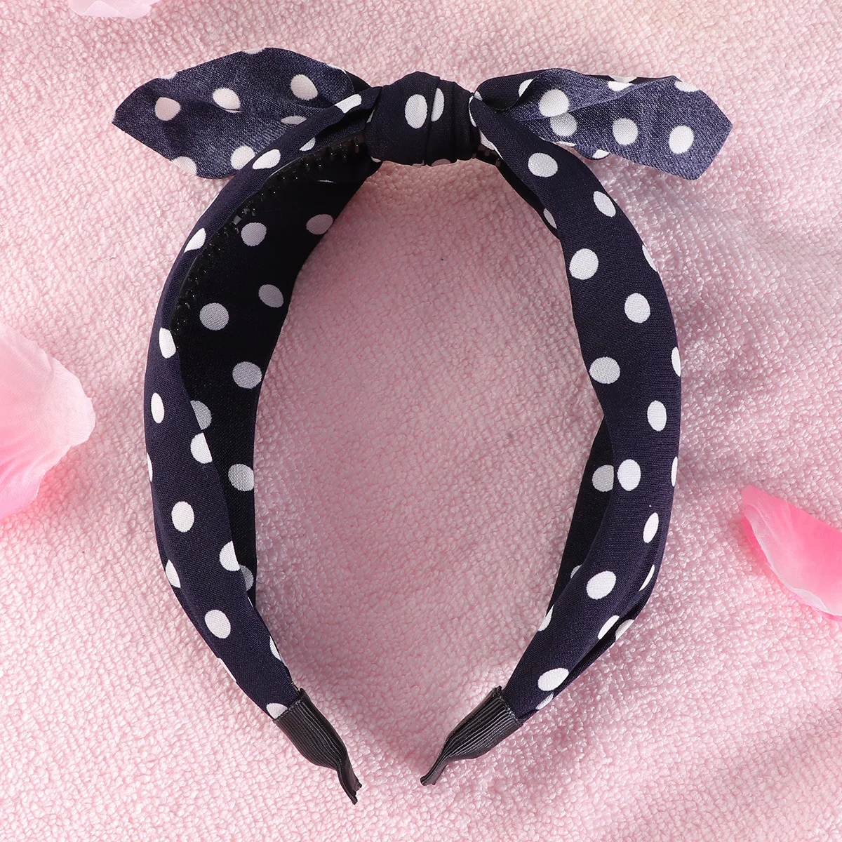 

Bowknot Hairband Dark Blue Fabric Headband Comfortable Lightweight Perfect for Christmas Hair Accessories Bowknot Hair Band