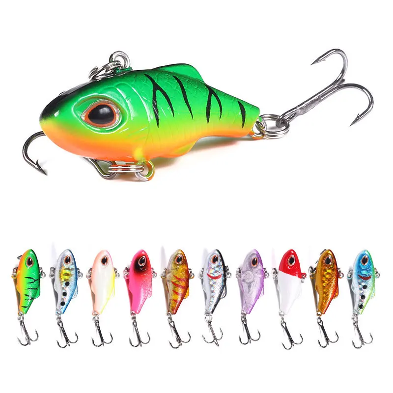 1PC VIB Fishing Lures Plastic Bionic Hard Bait Crankbait Mini Wobblers Fishing Tackle