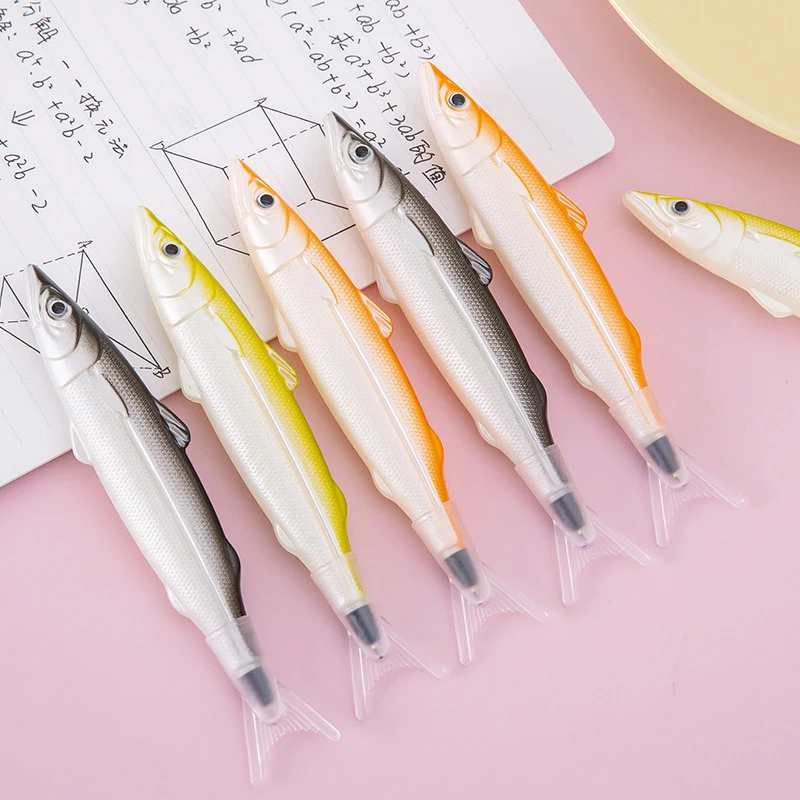 Simulated Cute Salted Fish Black Gel Pen 0.5mm Fashion Creative Funny Gel Pen Student School Office Stationery Supplies